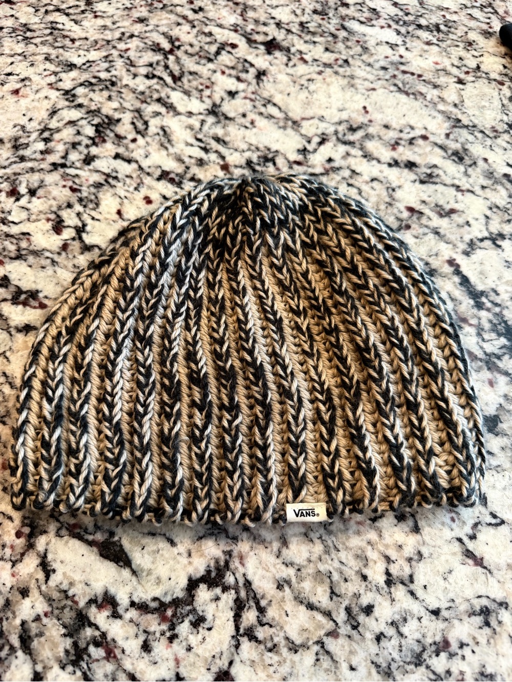 Vans Marled Black & Tan Knit Beanie